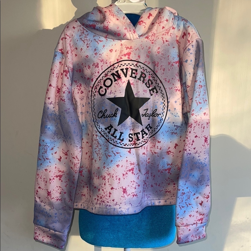 Converse Pink and Blue Splatter Hoodie